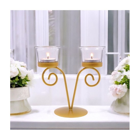 Hosley Table Top Iron Tea Light Holder - Pack of 1