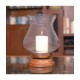 Hosley White Table Top Glass Pillar Candle Holder - Pack of 1