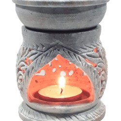 KRAFT CLOUDS Beige Table Top Marble Tea Light Holder - Pack of 1