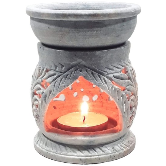 KRAFT CLOUDS Beige Table Top Marble Tea Light Holder - Pack of 1