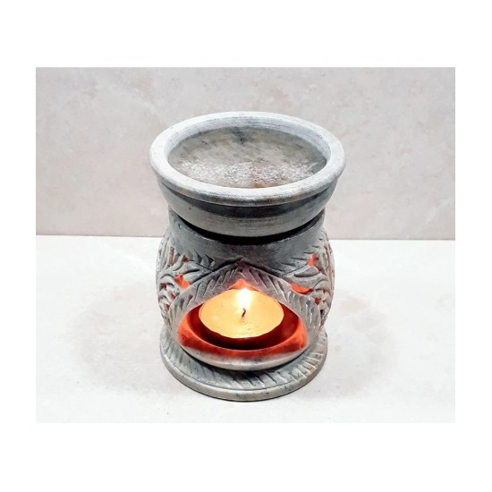 KRAFT CLOUDS Beige Table Top Marble Tea Light Holder - Pack of 1