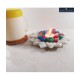 KRAFT CLOUDS White Table Top Marble Tea Light Holder - Pack of 1