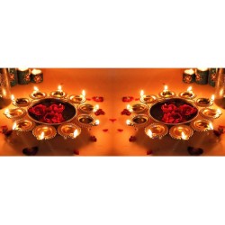 METAL MESTERY Gold Floor Iron Tea Light Holder - Pack of 2