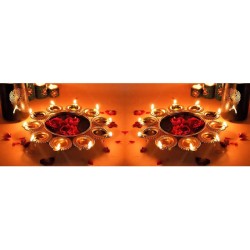 METAL MESTERY Gold Floor Iron Tea Light Holder - Pack of 2