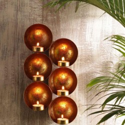 METAL MESTERY Multicolour Hanging Metal Tea Light Holder - Pack of 1