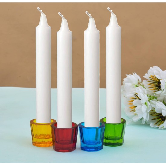 Naturahive Table Top Glass Tea Light Holder - Pack of 4 Naturahive Table Top Glass Tea Light Holder - Pack of 4
