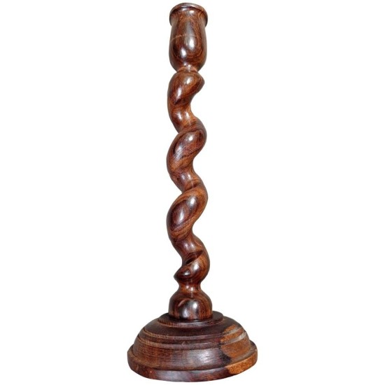SWH Brown Table Top and Hanging Wood Tea Light Holder - Pack of 3
