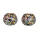 Somil Multicolour Table Top Glass Tea Light Holder - Pack of 2