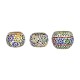 Somil Multicolour Table Top Glass Tea Light Holder - Pack of 3