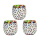 Somil Multicolour Table Top Glass Tea Light Holder - Pack of 3