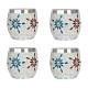 Somil Multicolour Table Top Glass Tea Light Holder - Pack of 4