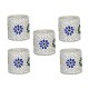 Somil Multicolour Table Top Glass Tea Light Holder - Pack of 5