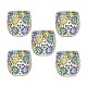Somil Multicolour Table Top Glass Tea Light Holder - Pack of 5