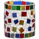 Somil Multicolour Table Top Glass Tea Light Holder - Pack of 5