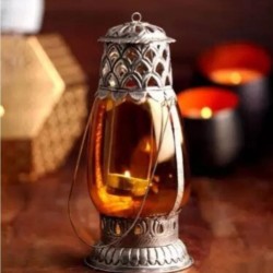 Susajjit Decor Table Top and Hanging Glass Tea Light Holder - Pack of 1