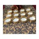 THRIFTKART Gold Floor Brass Tea Light Holder - Pack of 12