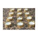 THRIFTKART Gold Floor Brass Tea Light Holder - Pack of 12