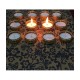 THRIFTKART Gold Floor Brass Tea Light Holder - Pack of 12