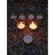 THRIFTKART Gold Floor Brass Tea Light Holder - Pack of 12