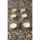 THRIFTKART Gold Floor Brass Tea Light Holder - Pack of 6