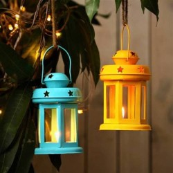 Urban Hamlet Multicolour Table Top and Hanging Iron Tea Light Holder - Pack of 1