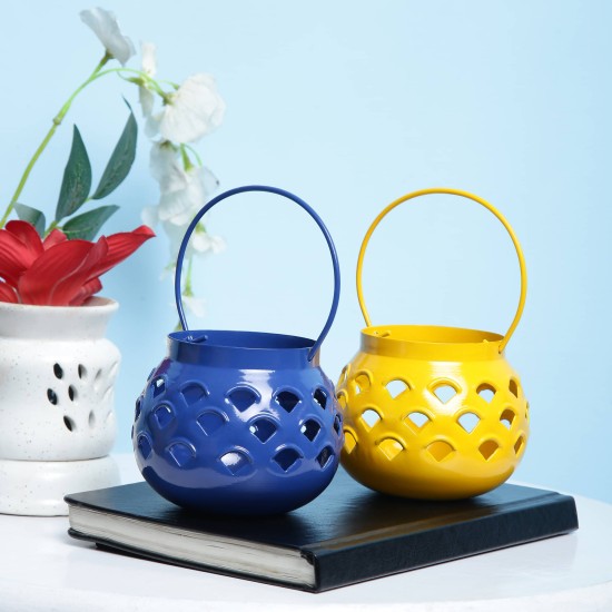 Urban Hamlet Multicolour Table Top and Hanging Iron Tea Light Holder - Pack of 1 Urban Hamlet Multicolour Table Top and Hanging Iron Tea Light Holder - Pack of 1