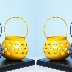 Urban Hamlet Multicolour Table Top and Hanging Iron Tea Light Holder - Pack of 1
