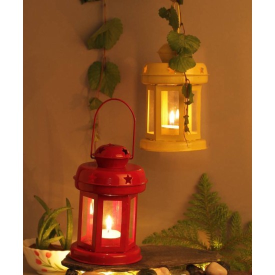 Urban Hamlet Multicolour Table Top and Hanging Iron Tea Light Holder - Pack of 1 Urban Hamlet Multicolour Table Top and Hanging Iron Tea Light Holder - Pack of 1