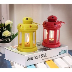 Urban Hamlet Multicolour Table Top and Hanging Iron Tea Light Holder - Pack of 1