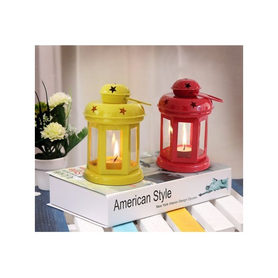 Urban Hamlet Multicolour Table Top and Hanging Iron Tea Light Holder - Pack of 1