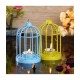 eCraftIndia Blue Table Top Iron Tea Light Holder - Pack of 2