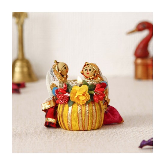 eCraftIndia Multicolor Designer Tea Light Holder