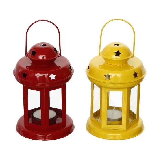 eCraftIndia Set of 2 Handcrafted Tea Light Holder Lanterns eCraftIndia Set of 2 Handcrafted Tea Light Holder Lanterns