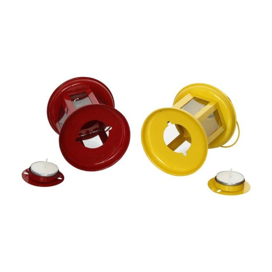 eCraftIndia Set of 2 Handcrafted Tea Light Holder Lanterns eCraftIndia Set of 2 Handcrafted Tea Light Holder Lanterns