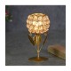 eCraftIndia White & Gold-Toned Leaf Shape Crystal Tea Light Holder