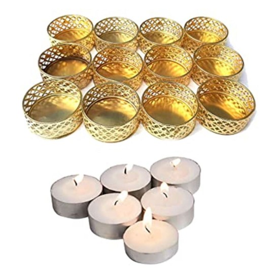 thrifkart Assorted Floor Brass Tea Light Holder - Pack of 1