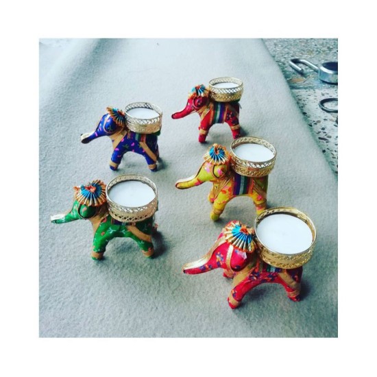 thriftkart Floor Brass Tea Light Holder - Pack of 4