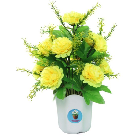 CHAUDHARY FLOWER - Yellow Daisy Artificial Flower ( Pack of 1 )