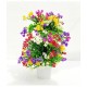 zonezer - Multicolor Daisy Artificial Flowers With Pot ( Pack of 1 )