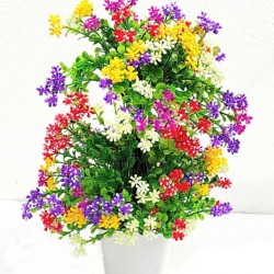 zonezer - Multicolor Daisy Artificial Flowers With Pot ( Pack of 1 )