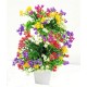 zonezer - Multicolor Daisy Artificial Flowers With Pot ( Pack of 1 )