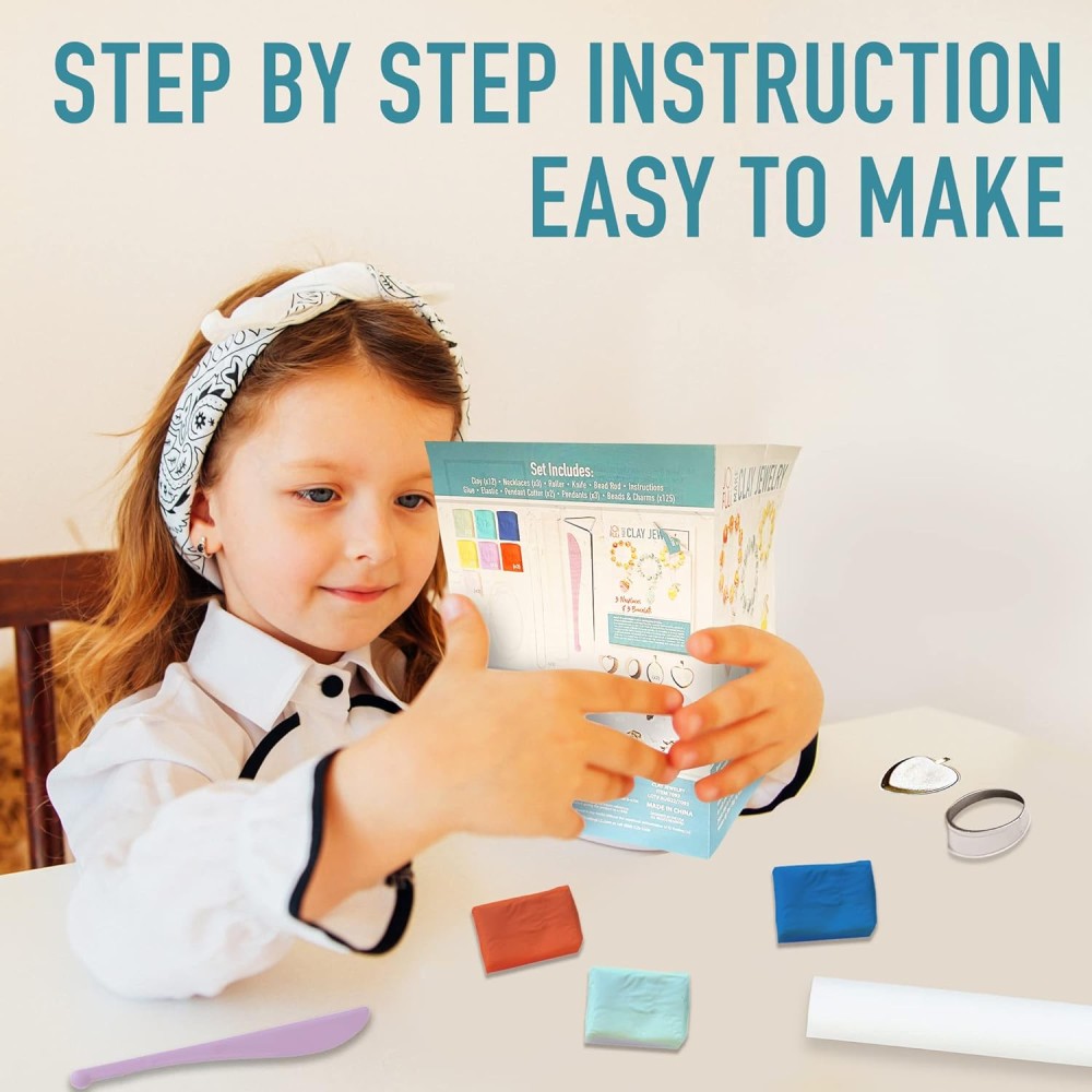 Make Your Own Clay Jewelry Beads Arts And Crafts Kit For Girls Gifts make-your-own-clay-jewelry-beads-arts-and-crafts-kit-for-girls-gifts