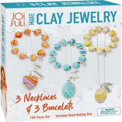 Make Your Own Clay Jewelry Beads Arts and Crafts Kit for Girls Gifts Ages 8 9 10 11 12 Teen Years Old and Up | 3 Bracelets and 3 Necklaces