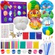 Sea Shell Painting Kit - Arts & Crafts Painting Gift for Kids Toddler Boy Girl Ages 4 5 6 7 8 9 10 11 12 Year Old, 12 Shells 8 Paint 6 Clay DIY Creative Toys