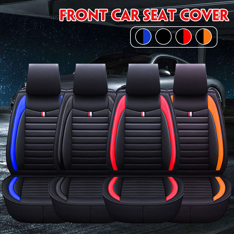 Universal-PU-Leather-Car-Front-Seat-Cushion-Cover-Non-slip-Protector-Mat-Black-1664889-1