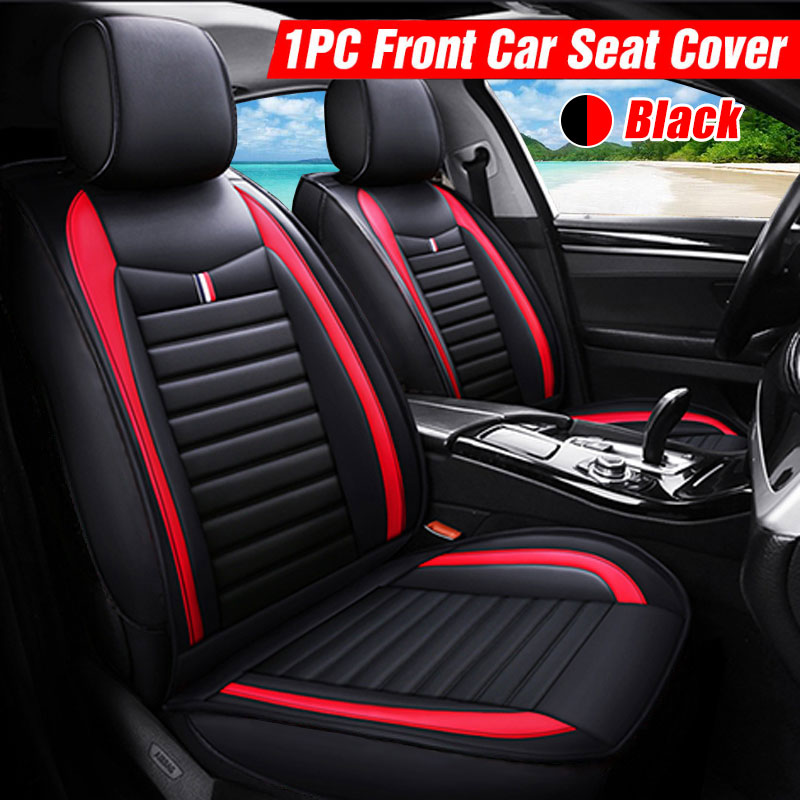 Universal-PU-Leather-Car-Front-Seat-Cushion-Cover-Non-slip-Protector-Mat-Black-1664889-7