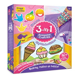 Imagimake-3-in-1-Awesome-Craft-Kit-Kids-Arts-and-Crafts-Arts-and-Crafts-for-Kids-Ages-6-8-Air-Dry-Clay-Paper-Quilling-Kit-Stamp-for-Kids-Gifts-for-5-6-7-8-Year-Old-Girls-IM03-1