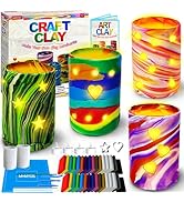 Make-Your-Own-Clay-Luminaries-Arts-and-Crafts-Clay-kit-for-Boys-Girls-and-Teens-Age-6-7-8-9-10-11-12-Year-Old-and-up-Make-4-Clay-Lantern-Clay-Lumin-3