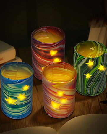 Make-Your-Own-Clay-Luminaries-Arts-and-Crafts-Clay-kit-for-Boys-Girls-and-Teens-Age-6-7-8-9-10-11-12-Year-Old-and-up-Make-4-Clay-Lantern-Clay-Lumin-7